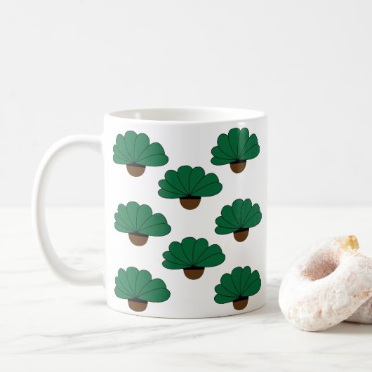 Planten Lovers Green Potted Planten Koffiemok (Met donut)