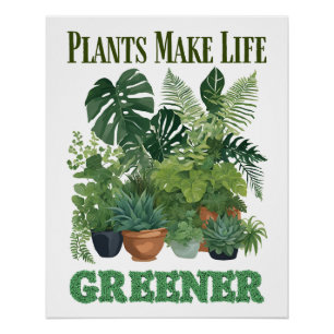 Planten maken het leven groener perfect poster