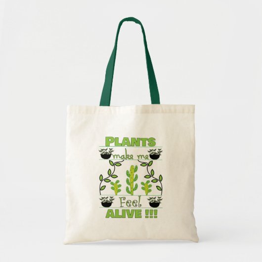 Planten maken me levend tote bag (Voorkant)