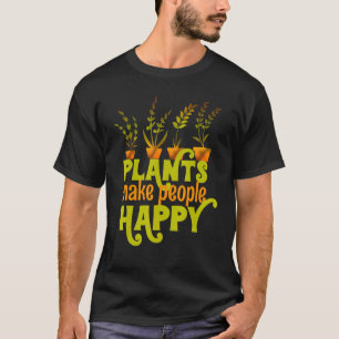 Planten maken mensen blij met het groenhuis t-shirt
