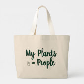 Planten = Mensen Grote Tote Bag (Achterkant)