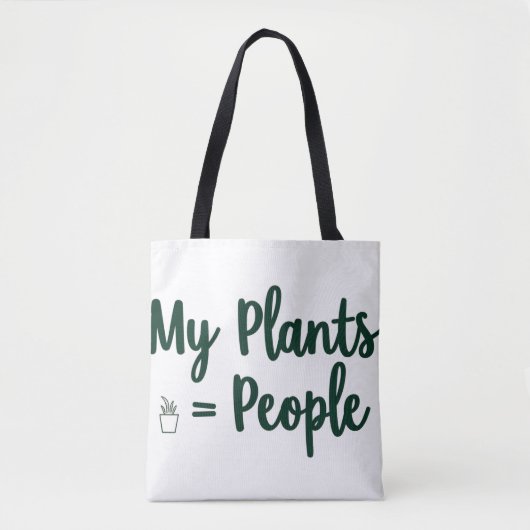 Planten = Mensen Tote Bag (Voorkant)