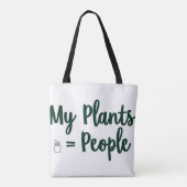 Planten = Mensen Tote Bag (Achterkant)