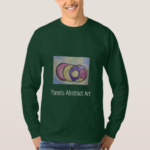 Planten met Abstracte kunstmouwen met lange hoes T-shirt
