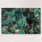 Planten met bloeiende cactus legpuzzel (Horizontaal)
