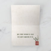 Planten met een vogelpootje op de bank kaart (Binnen)