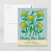 Planten Nieuwe Roots CC1284 Verhuisaankondiging Briefkaart (Voorkant / Achterkant)