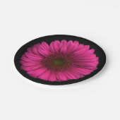 Planten op Borden Roze Daisy Papieren Bordje (Gekanteld)