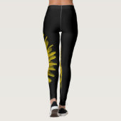 Planten op de Gele Dandelion van Pants Leggings (Achterkant)