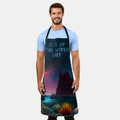 Planten op een buitenaardse planeet onder sterren schort (Gedragen)