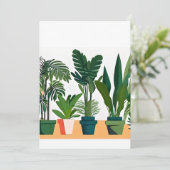 Planten op een plank feestdagenkaart (Staand voorkant)