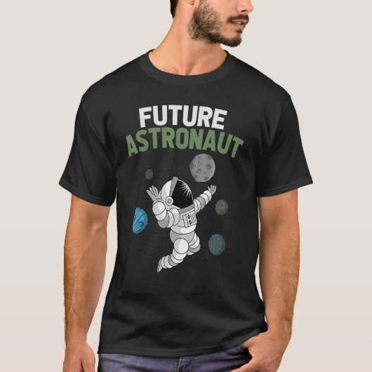 Planten Outer Space Galaxy Science Future Astronau T-shirt (Voorkant)