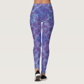 Planten Patroon 13b Paars BG Leggings (Achterkant)