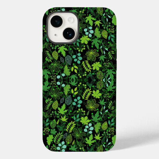 Planten patroon.14b Black BG Case-Mate iPhone Case (Achterkant)