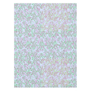 Planten patroon.14C Roze Floral Lblue BG Tafelkleed