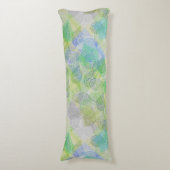 Planten patroon A02.b Leaves LGrey BG Lichaamskussen (Voorkant Verticaal)