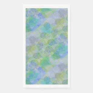 Planten patroon A02.b Leidt LBlue BG Servet