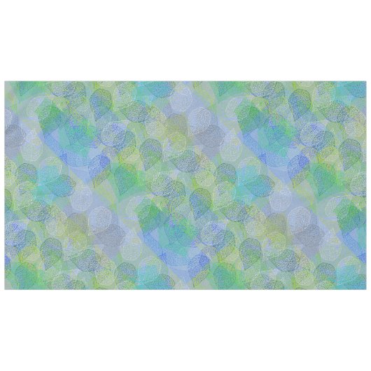 Planten patroon A02.b Leidt LBlue BG Tafelkleed (Voorkant (Horizontaal))