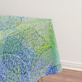 Planten patroon A02.b Leidt LBlue BG Tafelkleed (Voorbeeld)