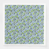 Planten patroon A03.b blauw BG Servet (Voorkant)