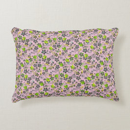 Planten patroon A03.b Roze BG Accent Kussen