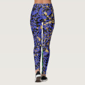 Planten patroon A06.b w Butterfly Blk BG Leggings (Achterkant)