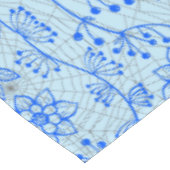 Planten patroon A08.b boho. lblue BG Tafelkleed (Gekanteld)