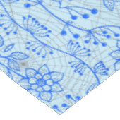 Planten patroon A08.b boho. lblue BG Tafelkleed (Gekanteld)