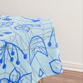 Planten patroon A08.b boho. lblue BG Tafelkleed (Voorbeeld)