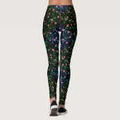 Planten patroon A10.b Black BG Leggings (Achterkant)