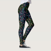 Planten patroon A10.b Black BG Leggings (Rechts)