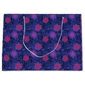 Planten patroon A13.b Black BG Groot Cadeauzakje (Voorkant)