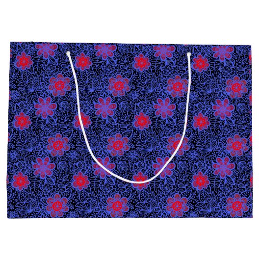 Planten patroon A13.b Black BG Groot Cadeauzakje (Achterkant)