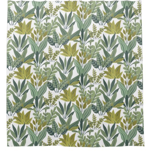 Planten patroon douchegordijn (Voorkant)