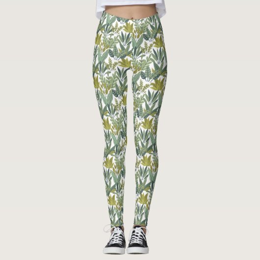 Planten patroon leggings (Voorkant)