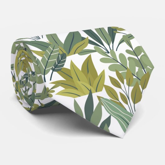 Planten patroon stropdas (Opgerold)