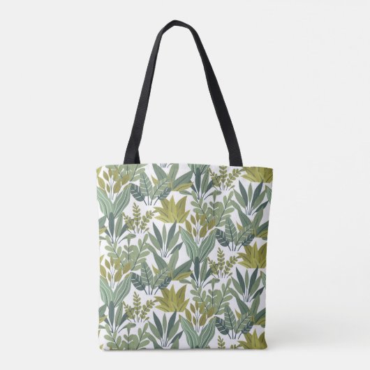 Planten patroon tote bag (Achterkant)