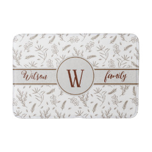 Planten Pattern 5 Achtergrondkleuren Badmat