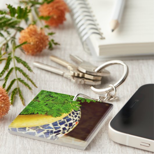 Planten Pot Sleutelhanger (Voorkant Rechts)