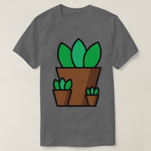 planten pot t-shirt (Design voorkant)