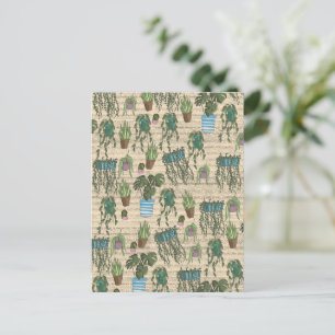 Planten potpatroon briefkaart