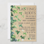 Planten Roots Housewarming Greenery Welcome Party Kaart (Voorkant)