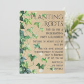 Planten Roots Housewarming Greenery Welcome Party Kaart (Staand voorkant)