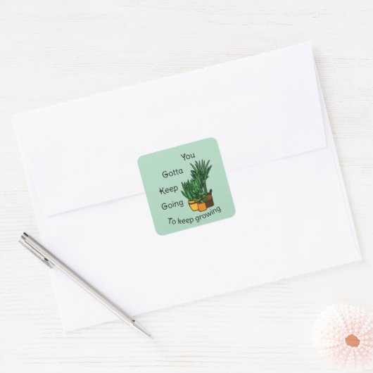 Planten sticker set “keep growing” (Envelop)