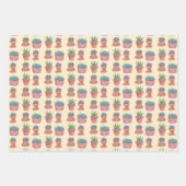 Planten Succulenten en Cacti-Waterverf Cadeau Inpakpapier Vel (Voorkant 2)