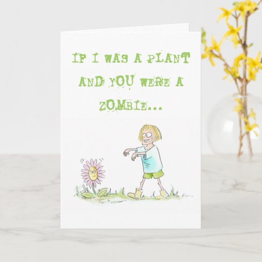 Planten tegen Zombies Card Kaart (Gele Bloem)