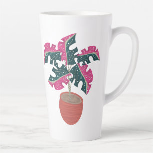 Planten Tropisch Roze Monstera Variegated Art Latte Mok
