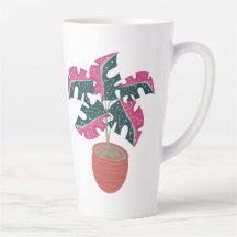 Planten Tropisch Roze Monstera Witbonte Kunst