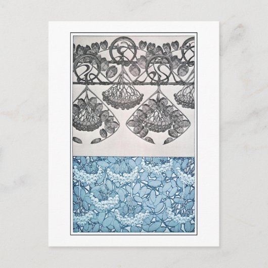 Planten van Art Nouveau Style, Mucha Briefkaart (Voorkant)
