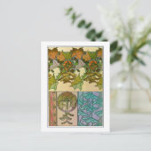 Planten van Art Nouveau Style, Mucha Briefkaart (Staand voorkant)